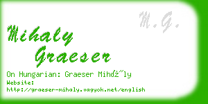 mihaly graeser business card